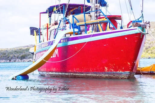 Sfeer van varen bij Fuikbaai, Curaçao
